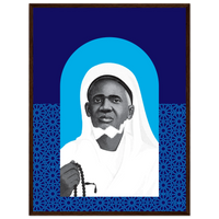 Tableau portrait d'El Hadji Malick Sy, fondateur de la Tidjaniya, art religieux sénégalais