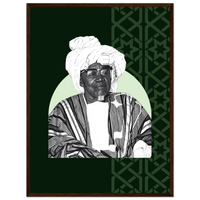 Tableau portrait de Serigne Fallou Mbacké, variante 2, art religieux sénégalais