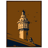 Version artistique de la Grande Mosquée de Touba, tableau contemporain sénégalais