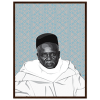 Tableau portrait de Seydi Ababacar Sy, art religieux sénégalais, décoration murale africaine